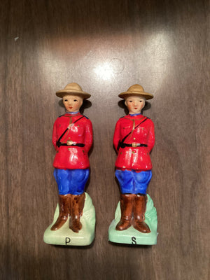 Canadian Police Salt & Pepper Shakers (Japan made)