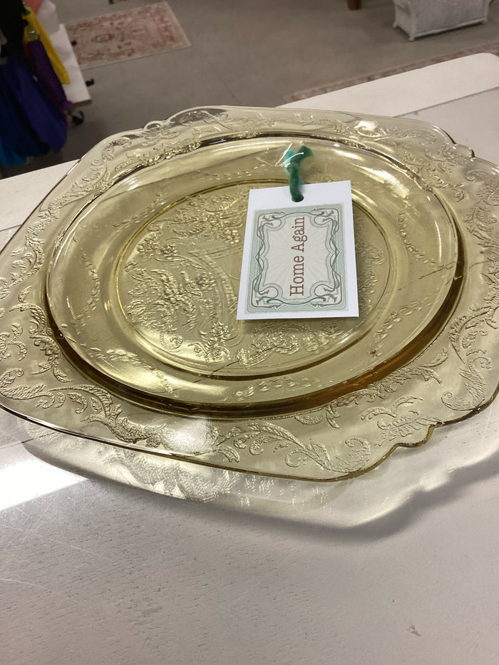 Vintage Depression Glass Plate