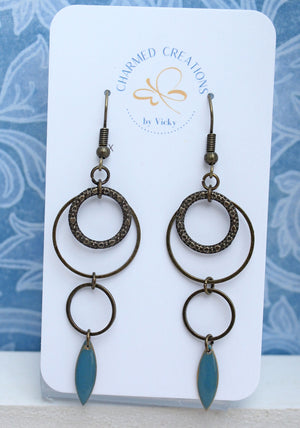 Geometric Bronze Earrings and Pendants