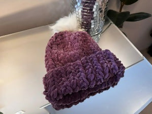 small purple toque