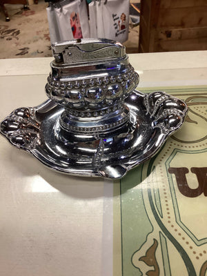 Vintage Table Lighter with matching Ashtray-Stand