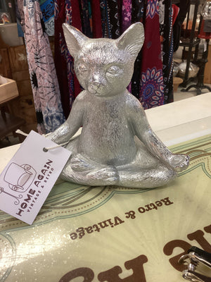Vintage Lotus Posed Cat