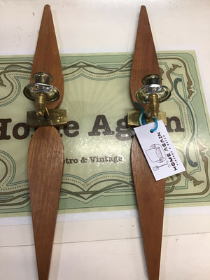 Vintage 1960’s Atomic Candle Sconces Set of 2