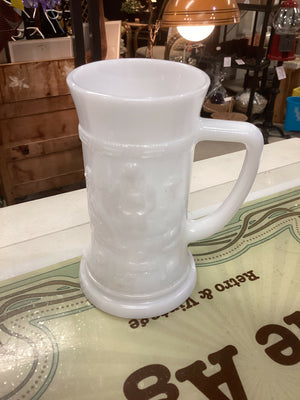 Vintage Federal White Milk Glass Half Pint Beer Mug