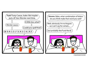 Werster sauce- just cuz greeting card