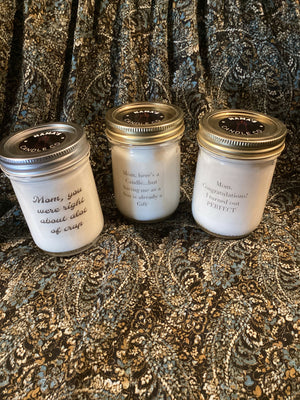 Assorted Sassy Candles - Baby Powder Scented