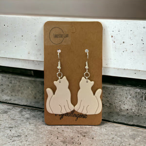 Sitting Cat Dangle Earrings available at 33rd St