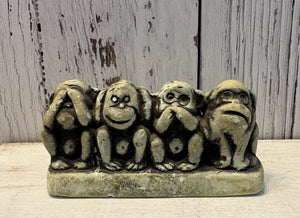 VINTAGE MONKEY CHALKWARE FIGURE
