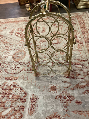 Vintage Brass Wine Rack