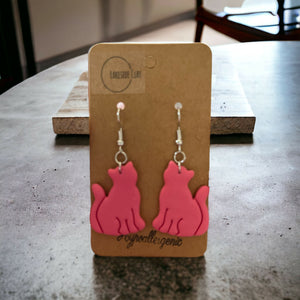 Sitting Cat Dangle Earrings available at 33rd St