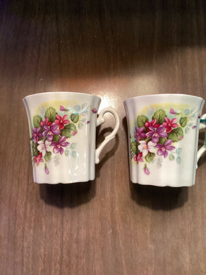 Vintage Royal Grafton Bone China Cups set of 8 ( one chipped)