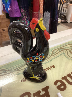 Vintage Redware Clay Rooster Japan
