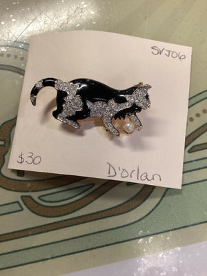 Vintage D’Orlan Cat Brooch