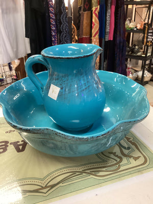 Vintage Pitcher & Bowl Set De Silva Made in Italy