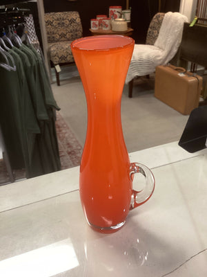 Vintage Orange Art Glass