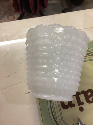 Vintage Fire King Hobnail Milk Glass