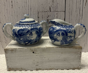 Vintage Japanese Cream & Sugar