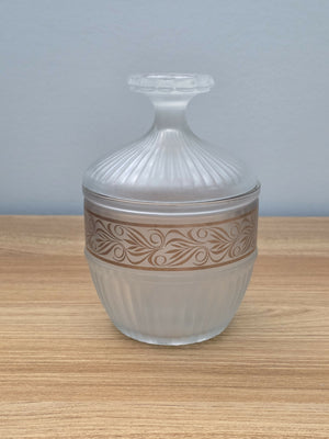 Vintage glass lidded dish