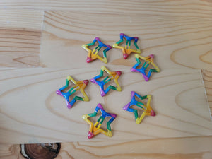 Sparkly Rainbow Star Hair Clips - 33rd St W