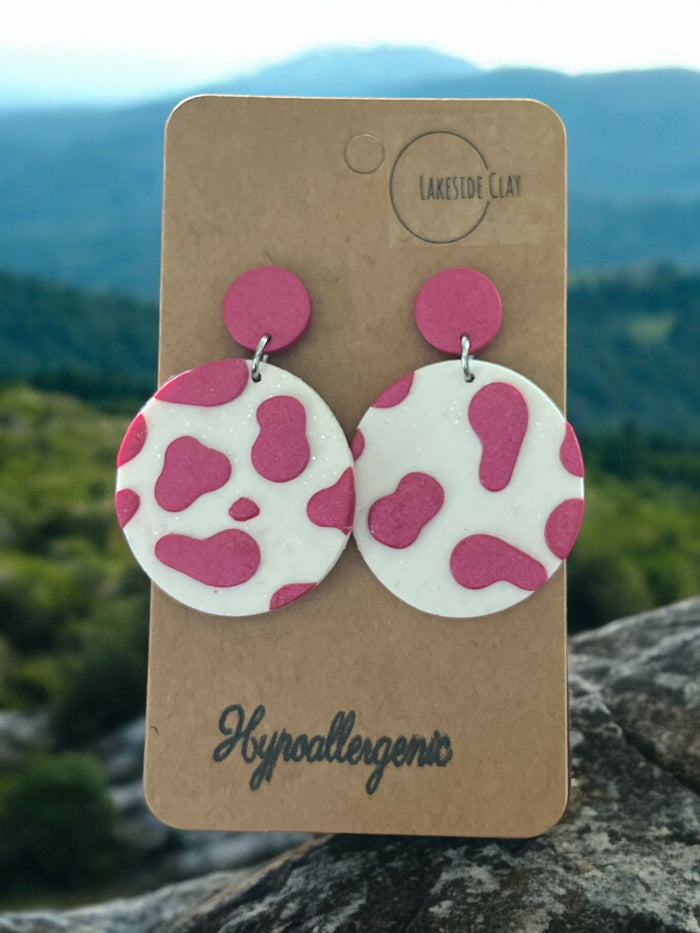 Cow Print Earrings available at 33rd St