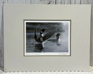 LOON PRINT, MATTED