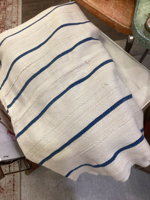 Vintage Cotton Blanket from Sierra Leone 1972 60”x79”