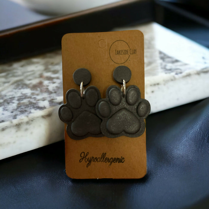 Graphite Paw Print Jewelry available at 33rd St