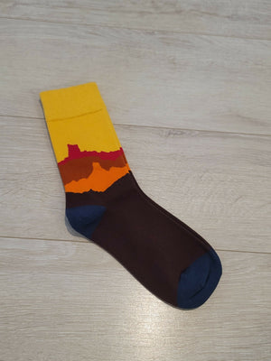Abstract Sunset socks - 33rd St W