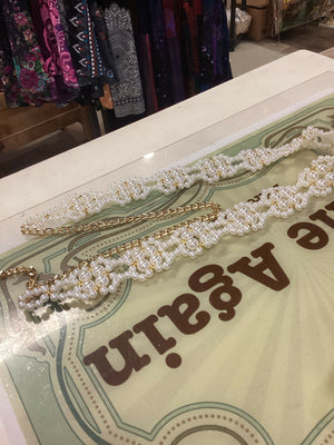 Vintage Beaded Belt (Adjustable)