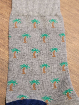 Palm Tree socks grey - 33rd St W