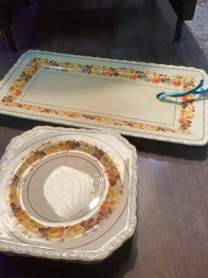 Serving Tray with 4 Plates Myott China