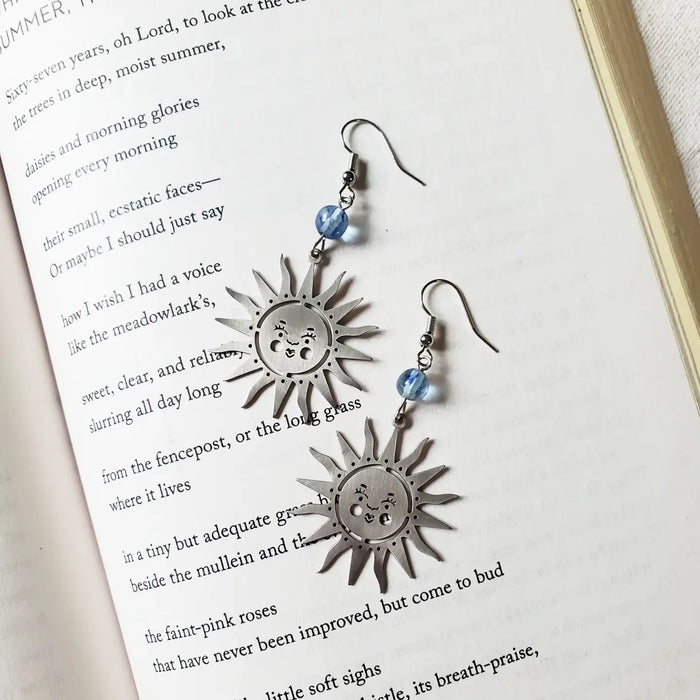 Silver Sun Earrings