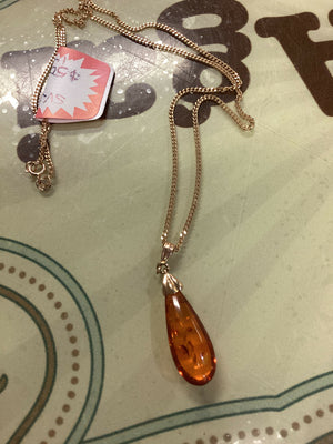 Vintage 14K Amber Necklace