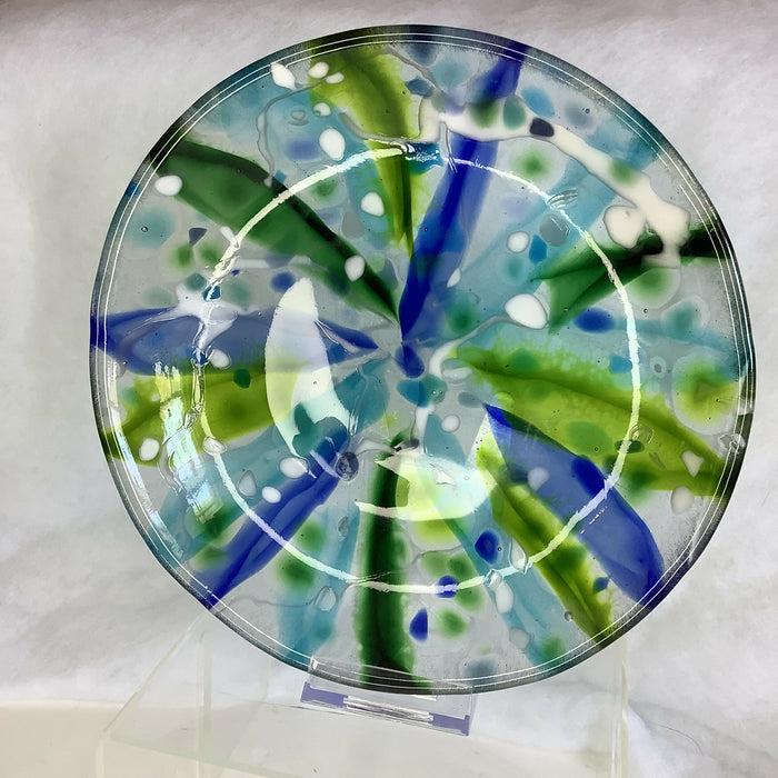 Fused glass decorative bowl