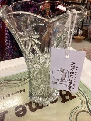 Vintage Anchor Hocking Star of David Vase