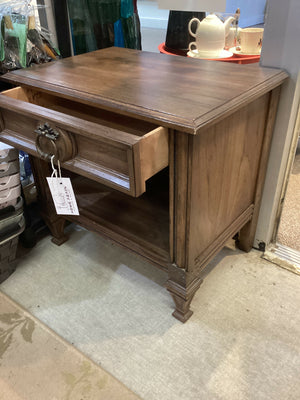 Vintage Wood Side Table with dovetail drawer