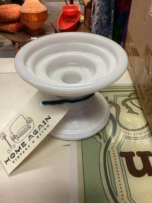 Vintage Milk Glass Candle Holder