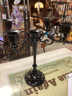 Vin black Metal Candelabra