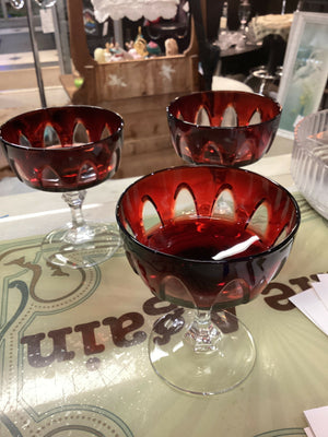 Vintage Luminarc Cristal d'Arques Ruby Red Cut Crystal (3)
