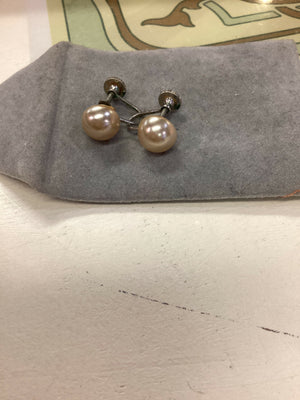 Vintage Pearl Screw Back Earrings (not authenticated)