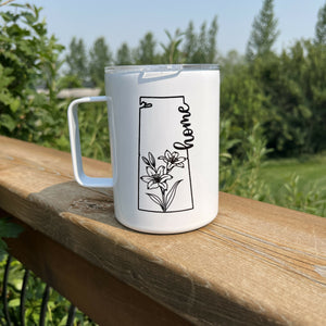 SASK HOME CAMPING STYLE MUG - METAL WITH LID