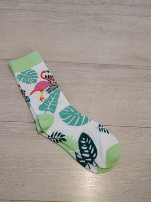 Tropical Flamingo socks - 33rd St W