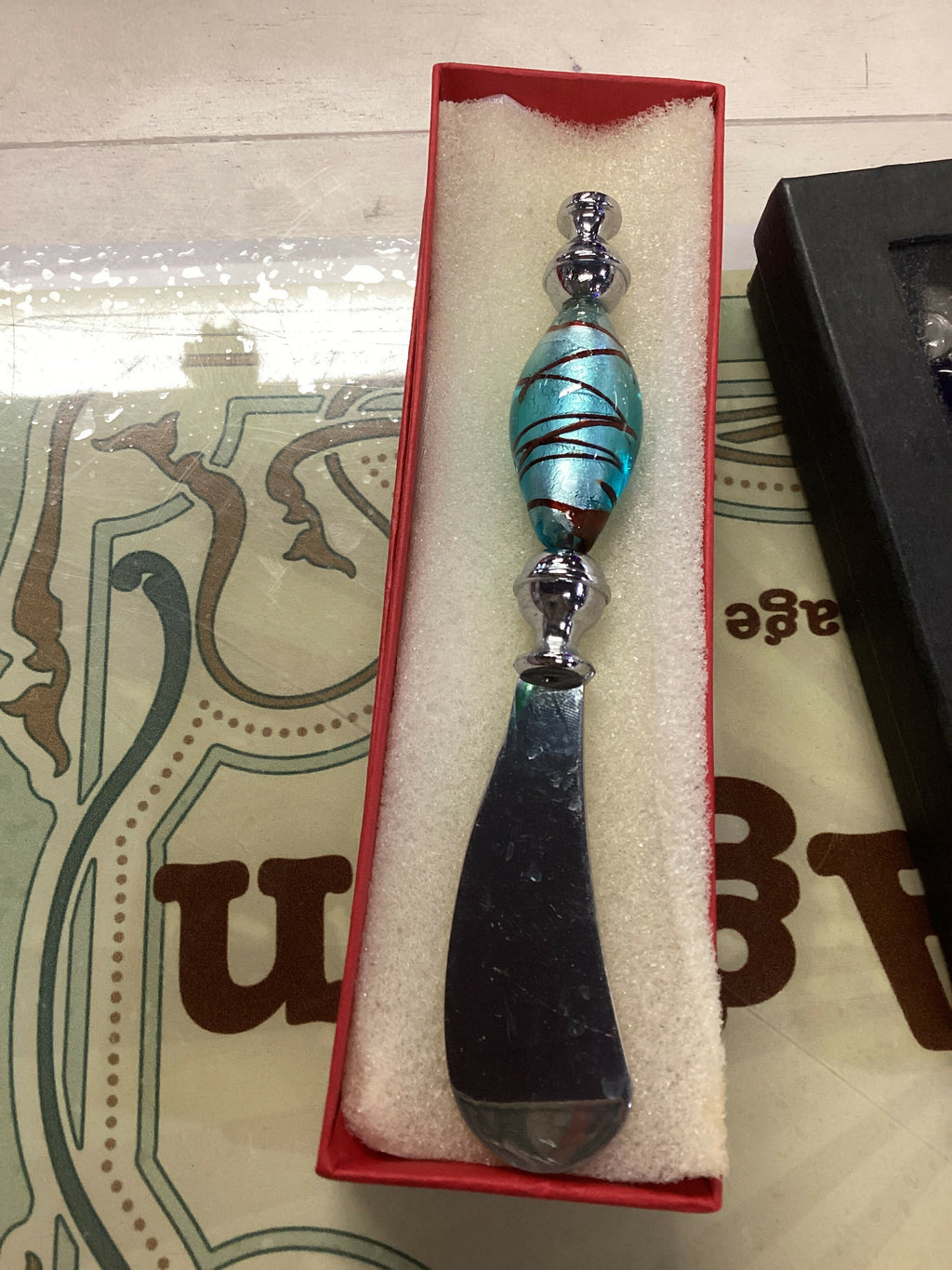 Hand blown Cheese Knife