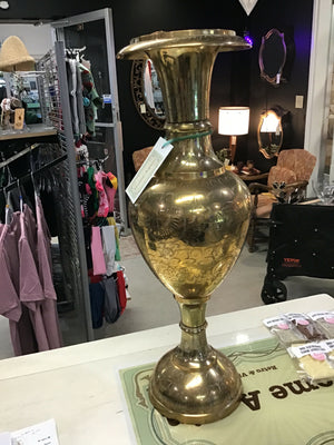 Vintage Brass Vase 20”