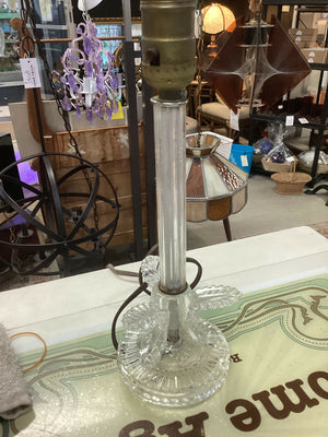 Vintage Cut Glass Boudoir Table Lamp