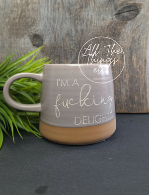 "Delight" Carved Mug - Assorted