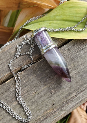 Amethyst point necklace