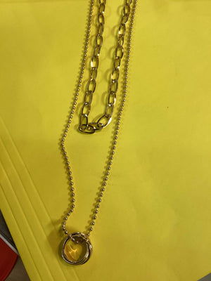 Double Gold Necklace 18K plated