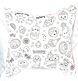 Snack Attack Colour Me Cushion Available at 33rd St. Location