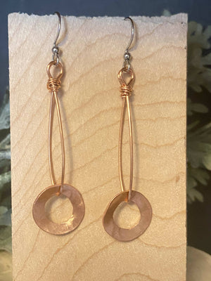 Delicate Copper Earrings/by Simply de novo Creations